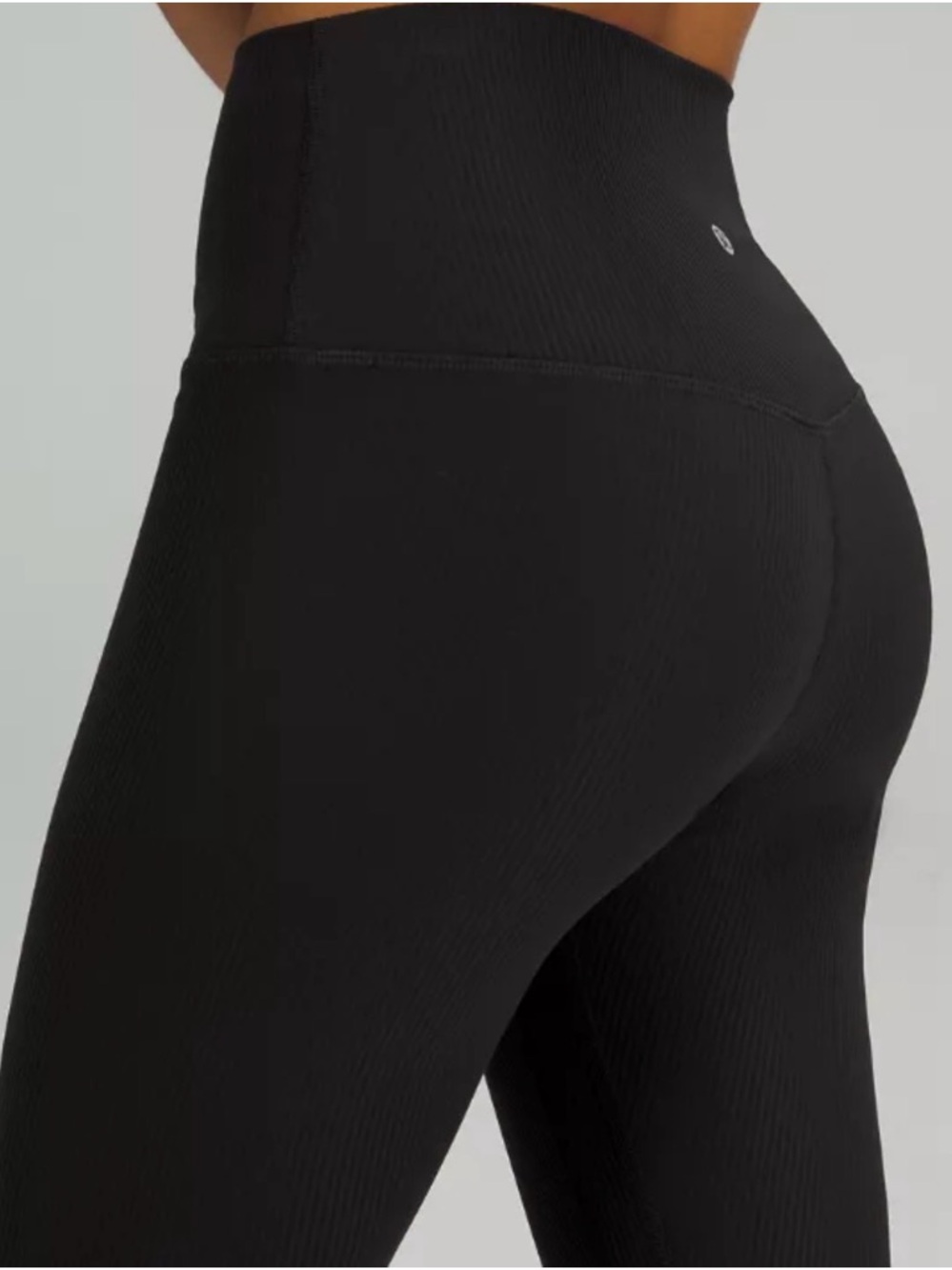 lululemon High-Rise Black Ribbed align pant 25” black